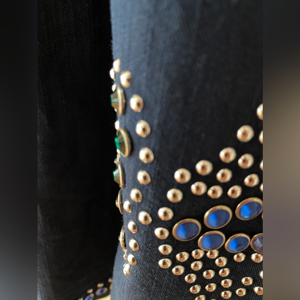 Versace Jeans embellished Dress cotton Navy blue Size IT42 - Picture 14 of 15